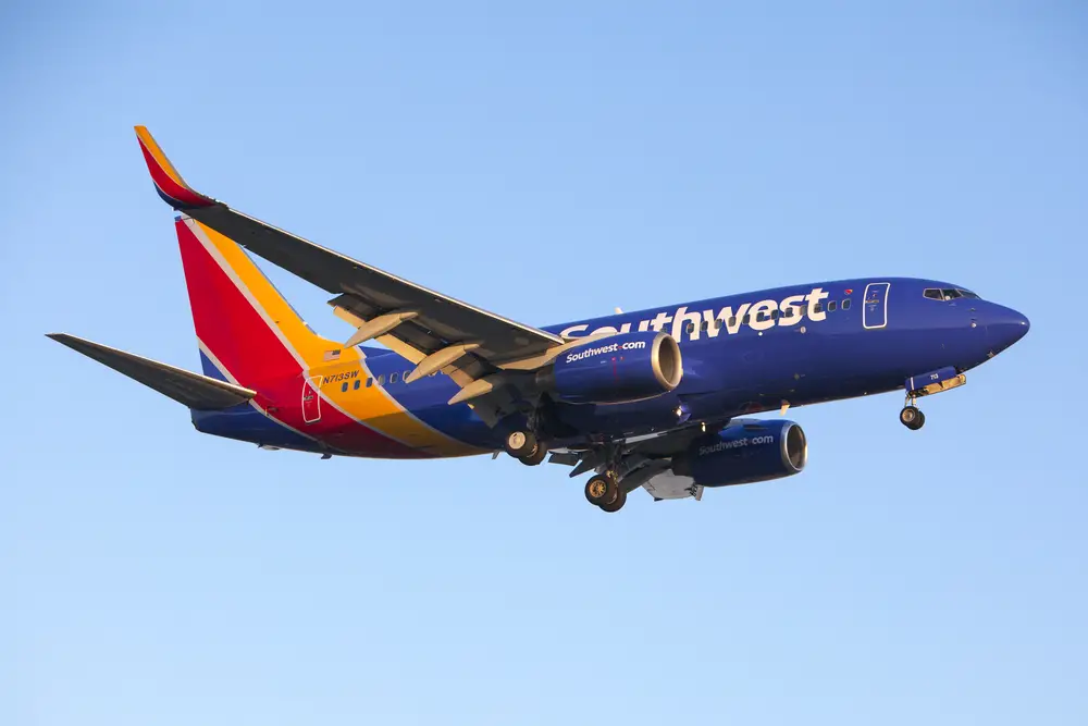 Image of southwest airlines plane.